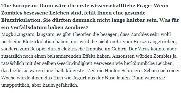 German Zombie Interview